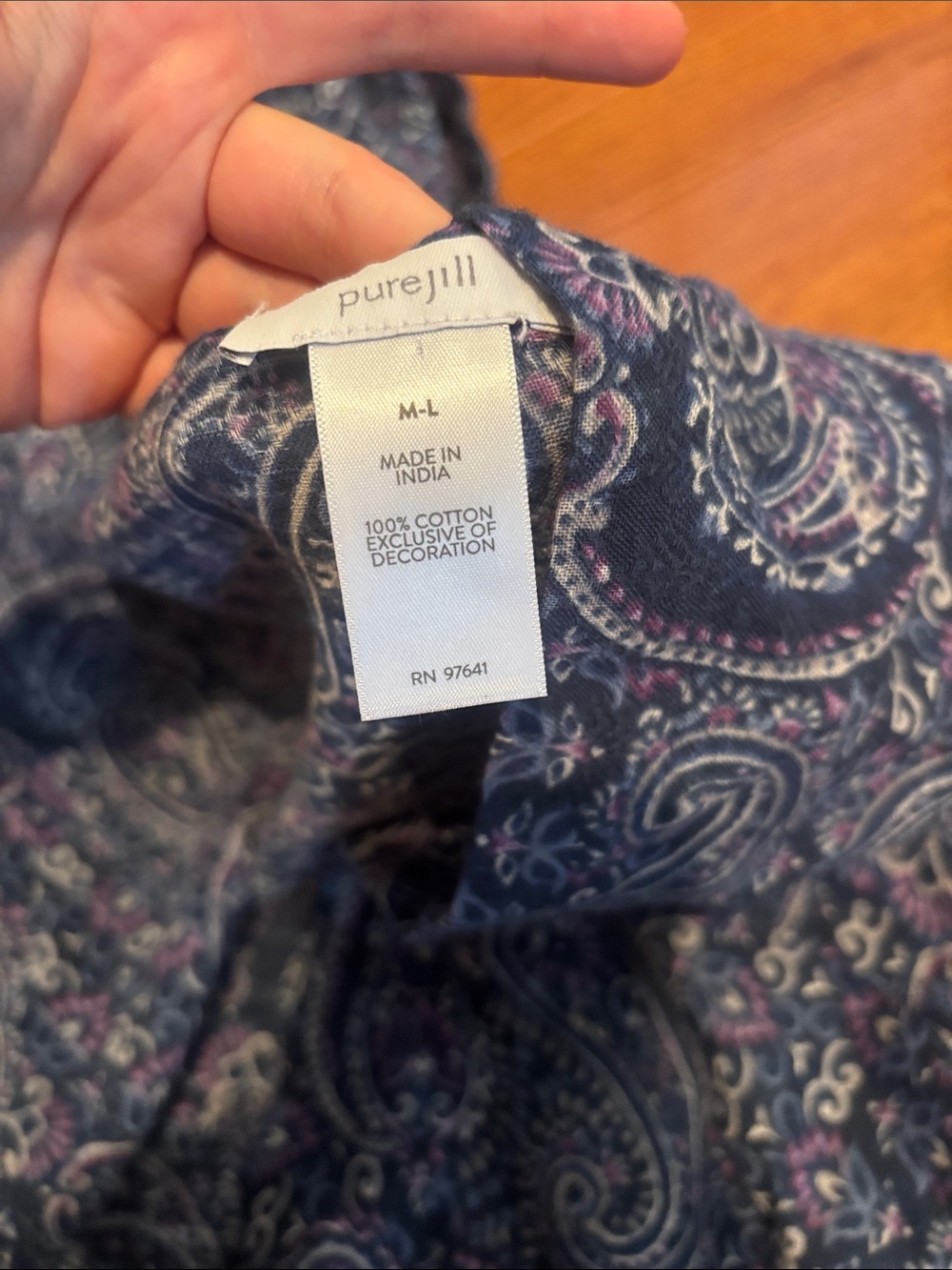 Lightweight Open-Front Cardigans in Navy Paisley & Pale Blue Floral - Size M-L - Picture 12 of 12